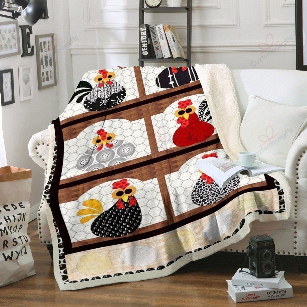Chickens Fleece Blanket