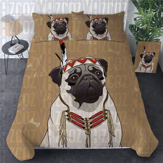Chief Pug Bedding Set