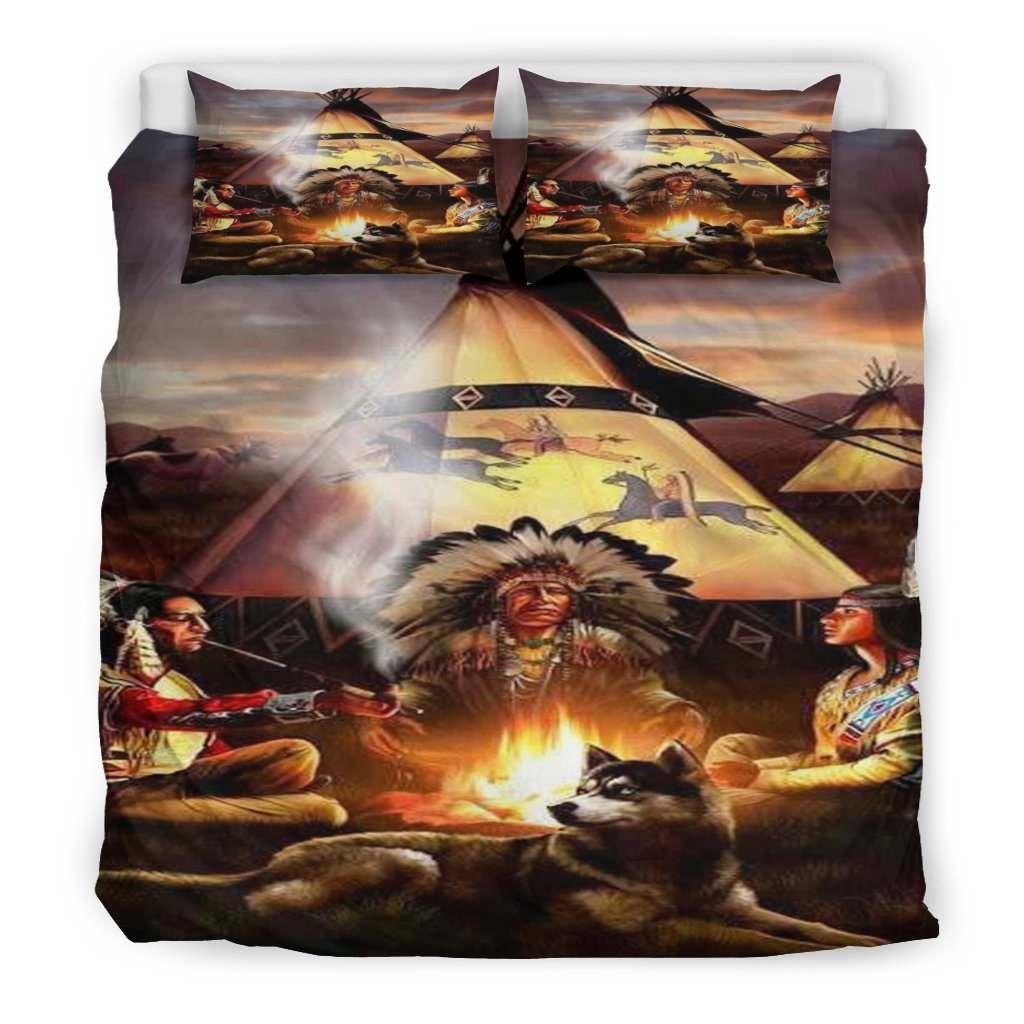 Chiefs Art Native American Bedding Set