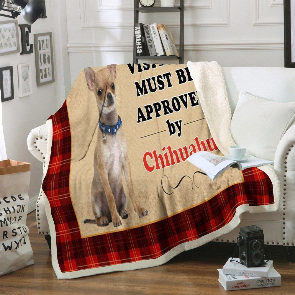 Chihuahua Approve Sherpa Fleece Blanket