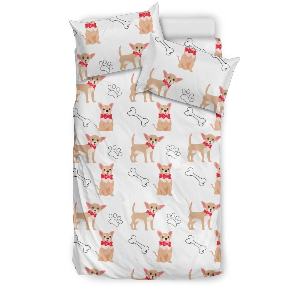 Chihuahua Bone Paw Bedding Set