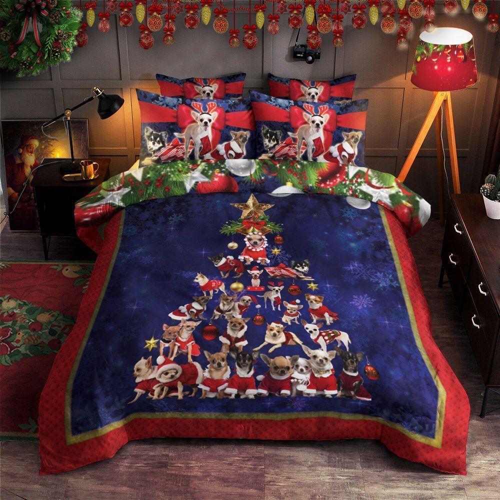 Chihuahua Christmas Bedding Set