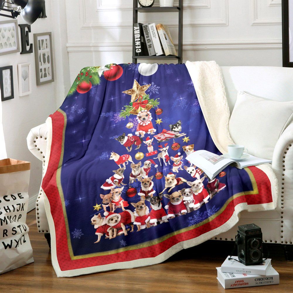 Chihuahua Christmas Sherpa Fleece