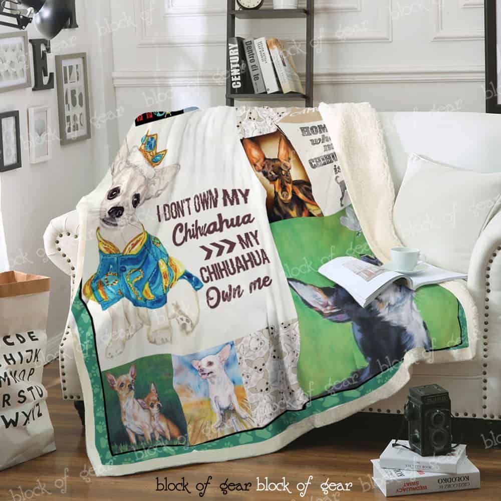 Chihuahua Cold Nose Warm Heart Fleece Blanket