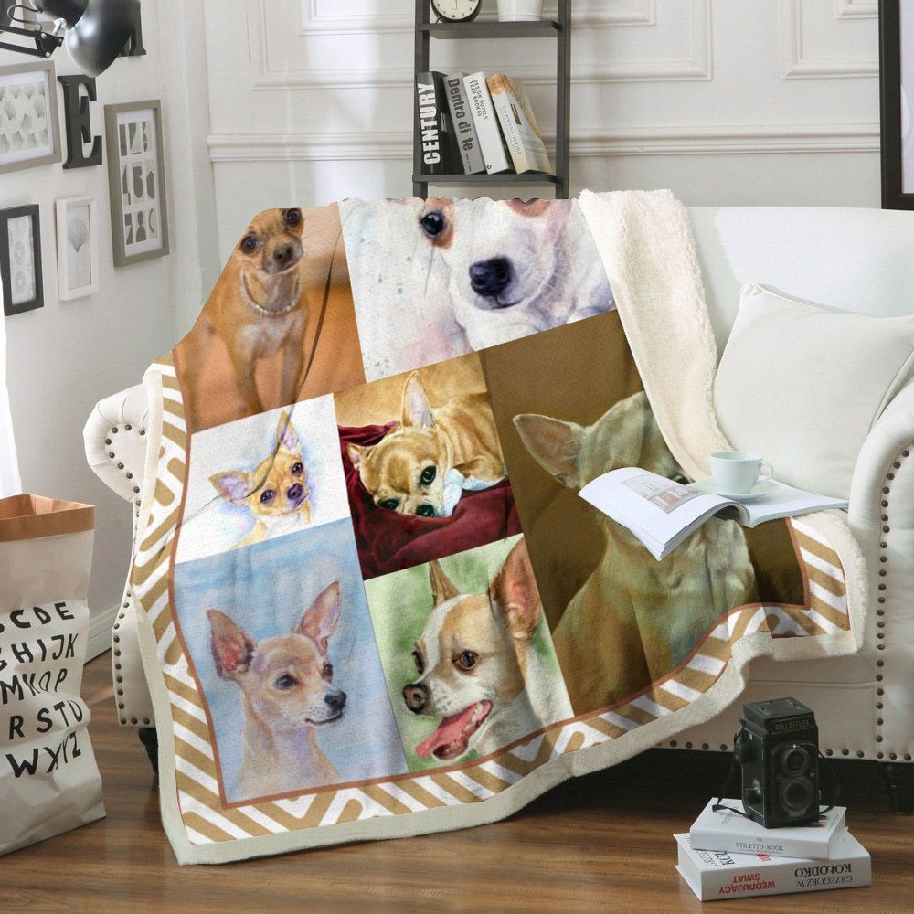 Chihuahua Dog Sherpa Fleece Blanket