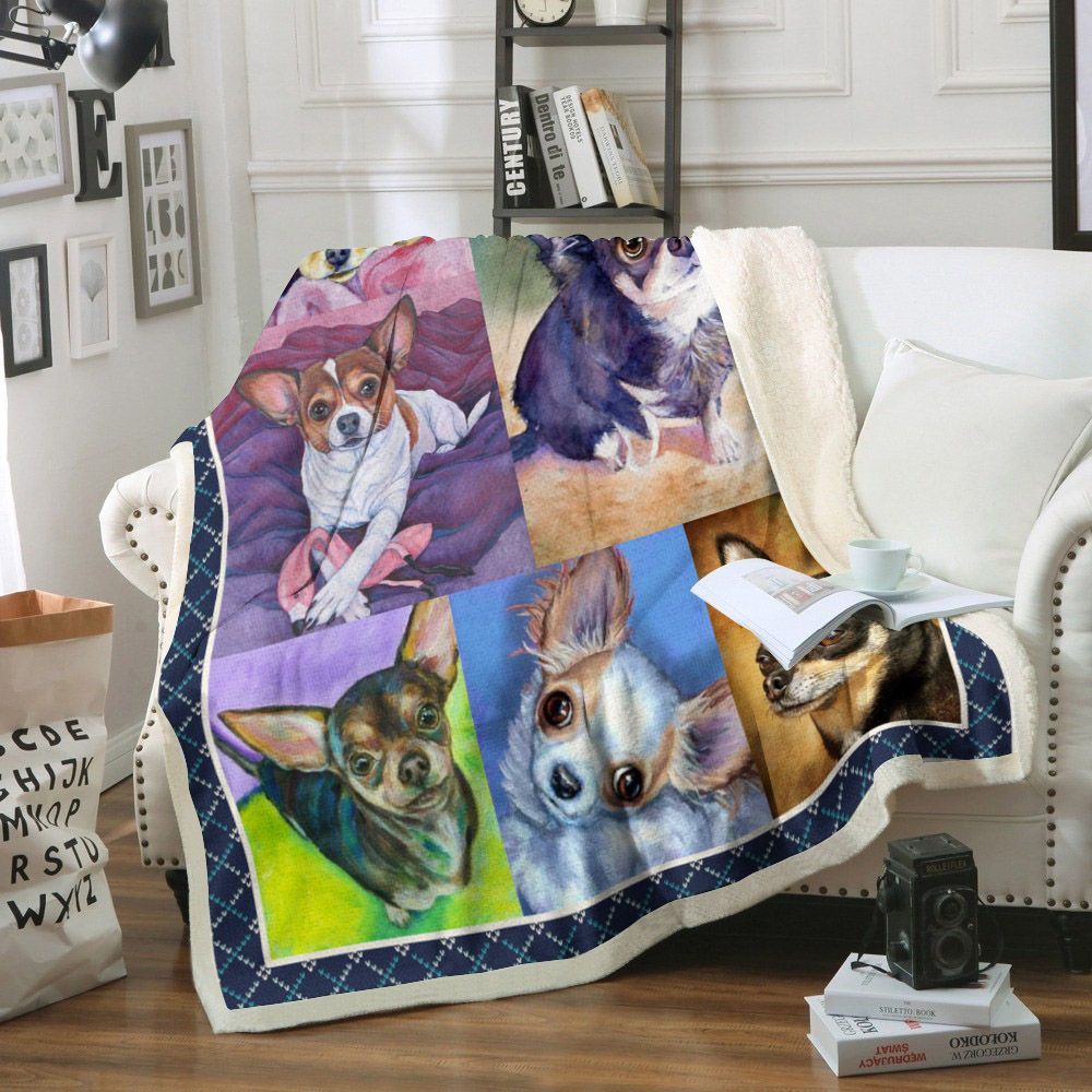 Chihuahua Dog Sherpa Fleece Blanket