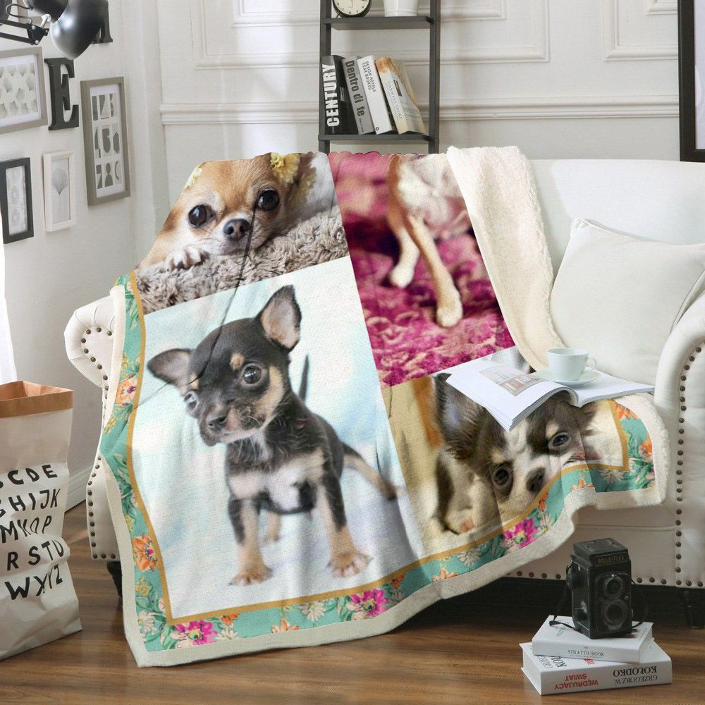 Chihuahua Dog Sherpa Fleece Blanket