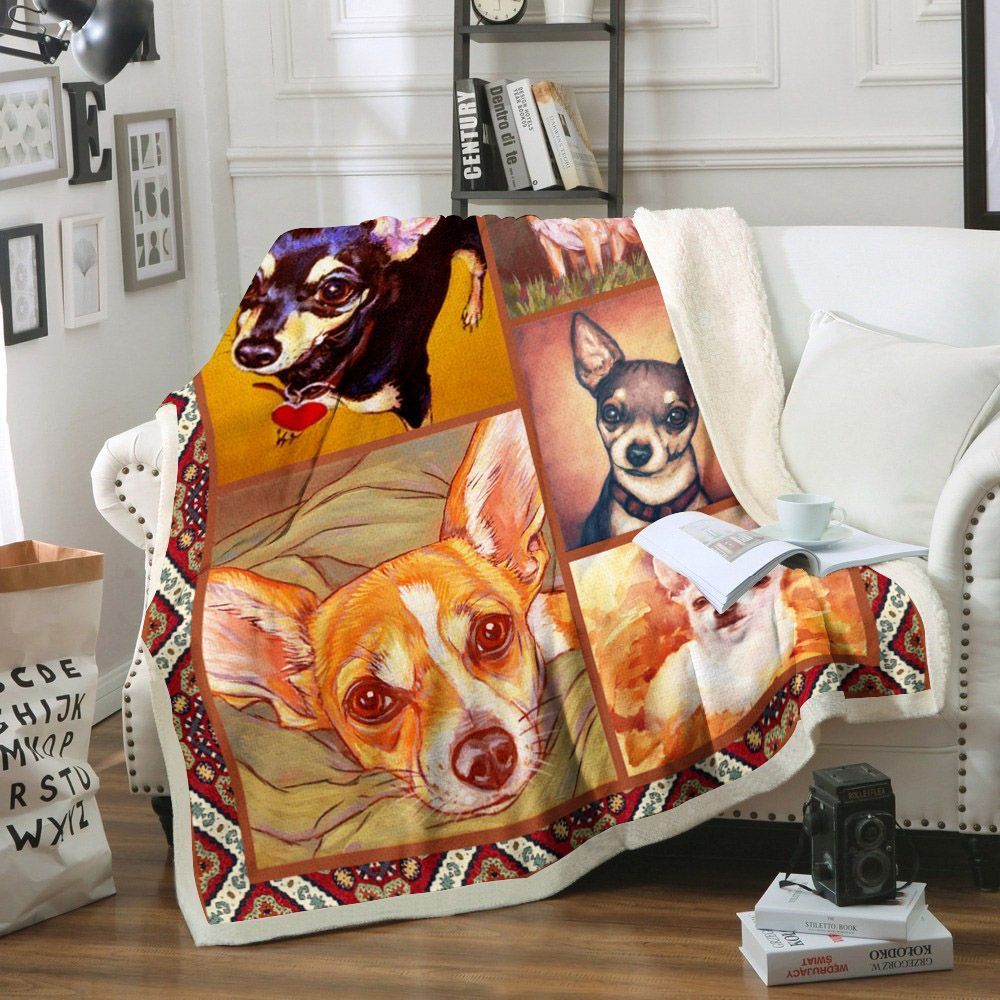 Chihuahua Dog Sherpa Fleece Blanket