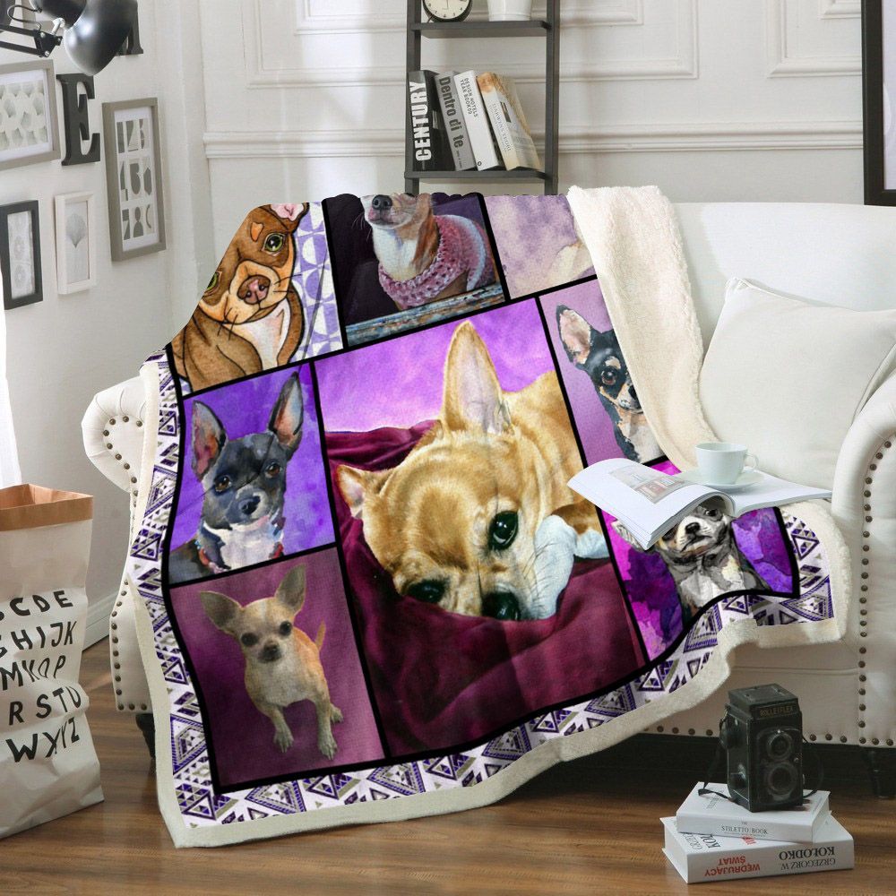 Chihuahua Dog Sherpa Fleece Blanket