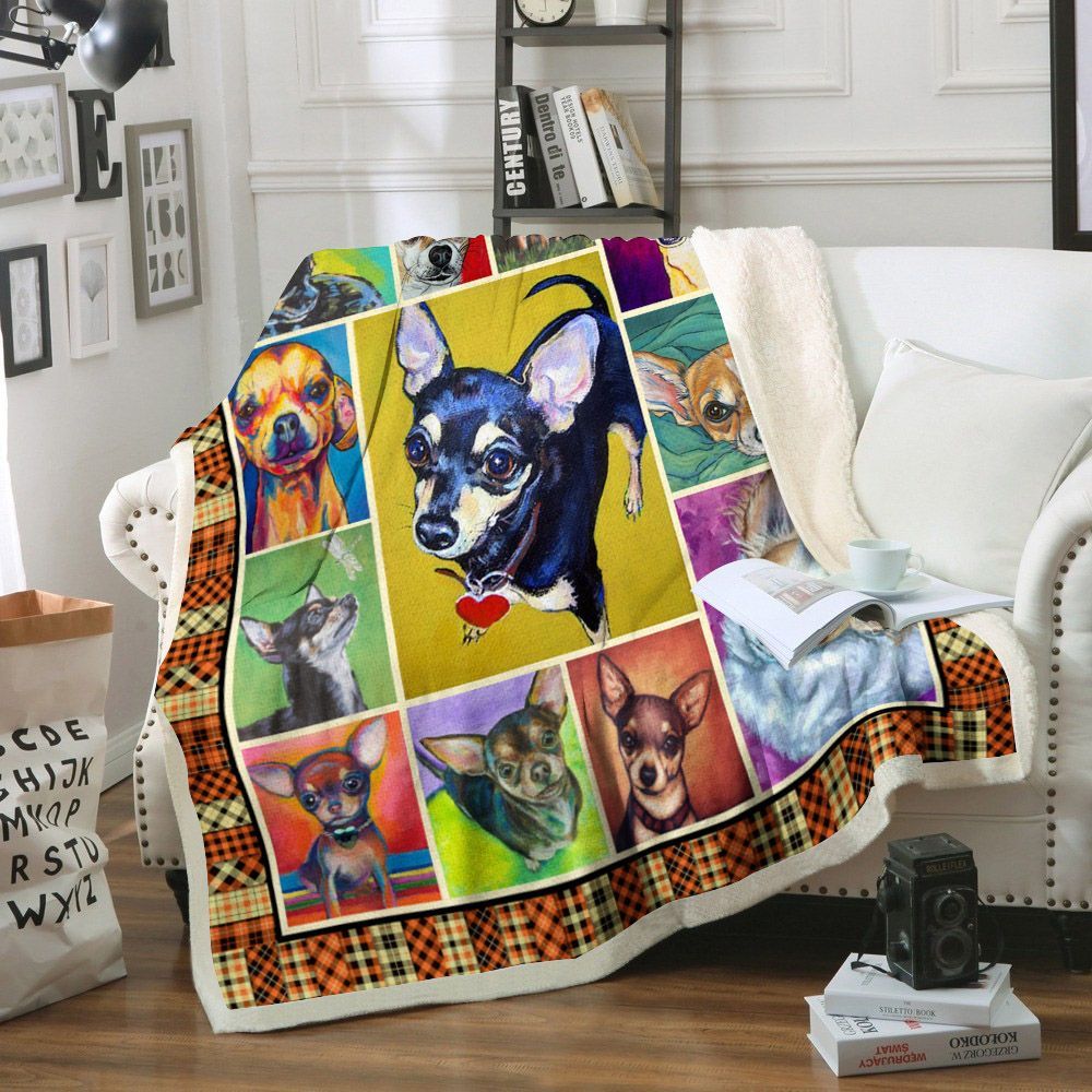 Chihuahua Dog Sherpa Fleece Blanket