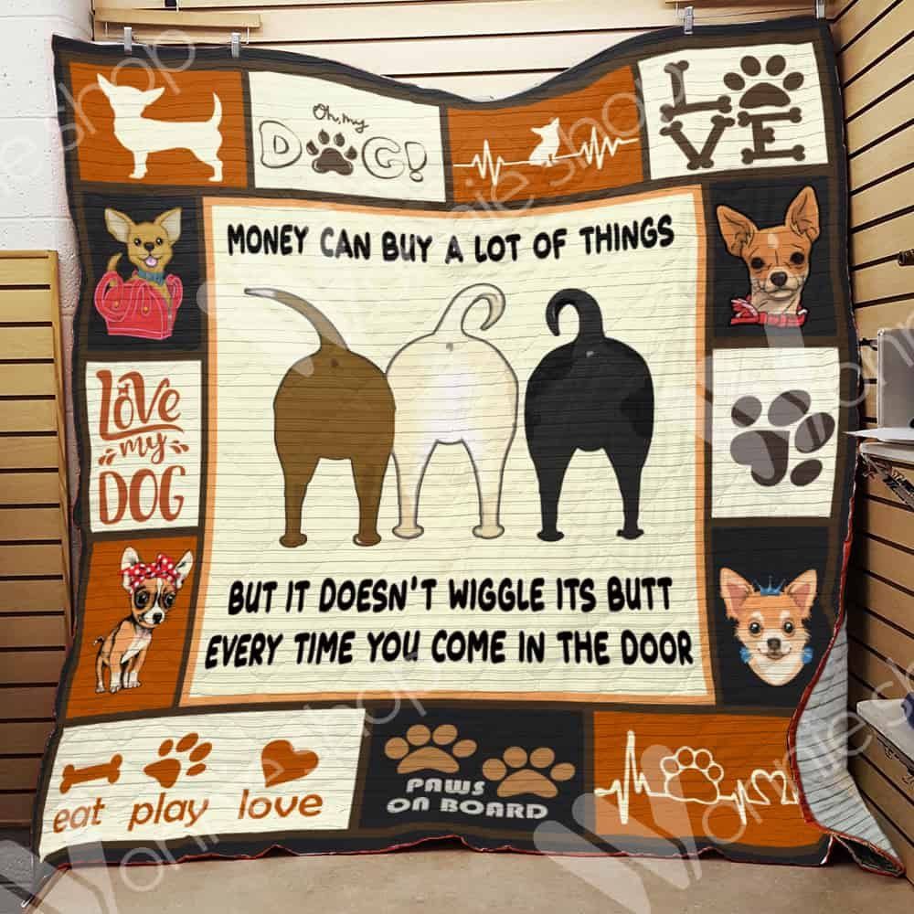 Chihuahua Dog CL15100080MDQ Quilt Blanket