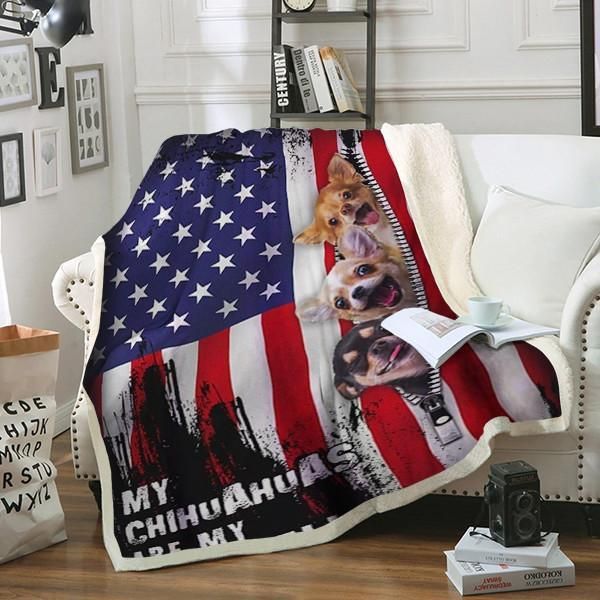 Chihuahua Dog Sherpa Fleece Blanket