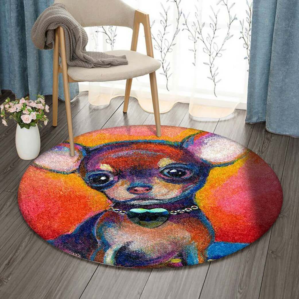 Chihuahua Round Carpet