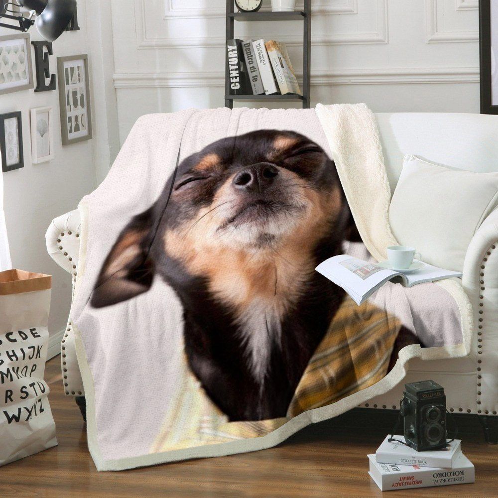 Chihuahua Sherpa Fleece Blanket