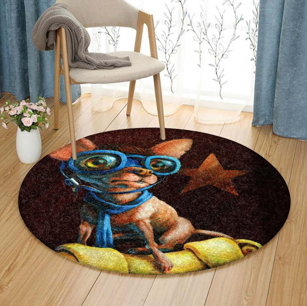 Chihuahua Round Carpet