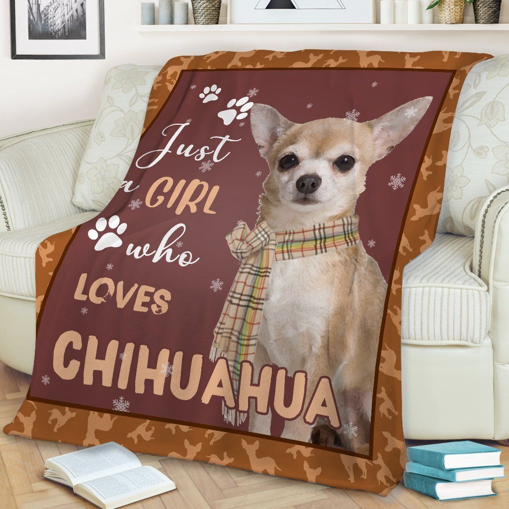 Chihuahua Just A Girl Who Loves Chihuahua Sherpa Fleece Blanket