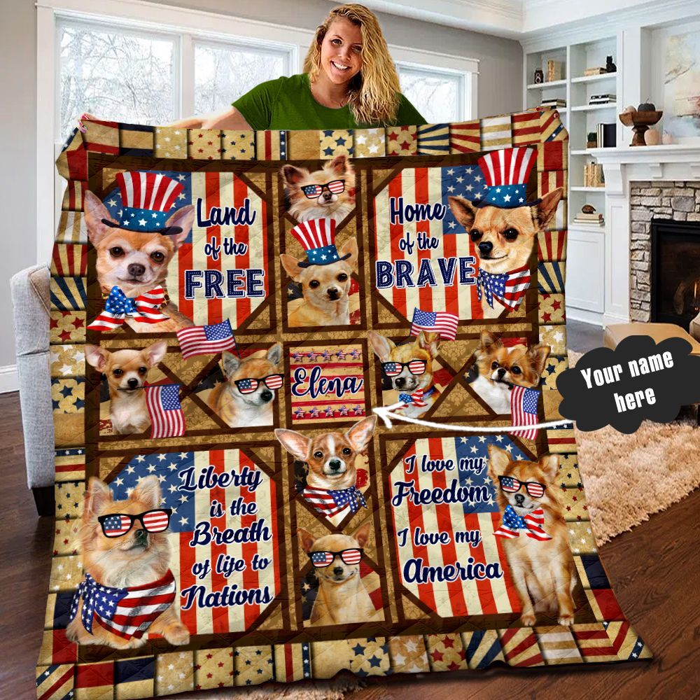 Chihuahua Personalized Quilt Blanket LML160631DT