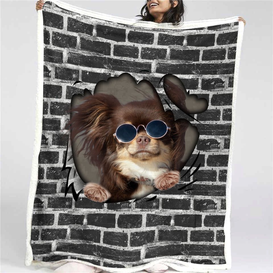 Chihuahua Style Fleece Blanket