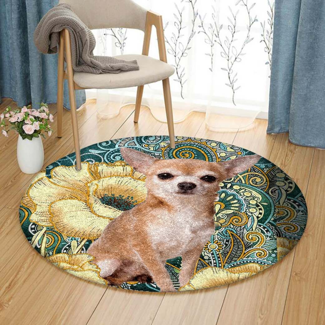 Chihuahua Round Carpet