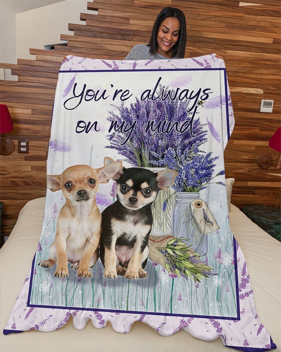 Chihuahuas are on my mind Fleece Blanket