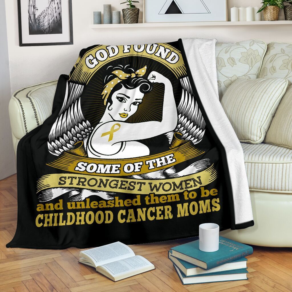 Childhood Cancer Moms Sherpa Fleece Blanket