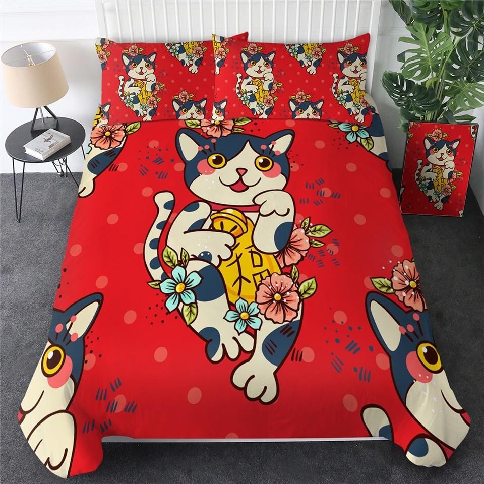 Chinese Cat Bedding Set