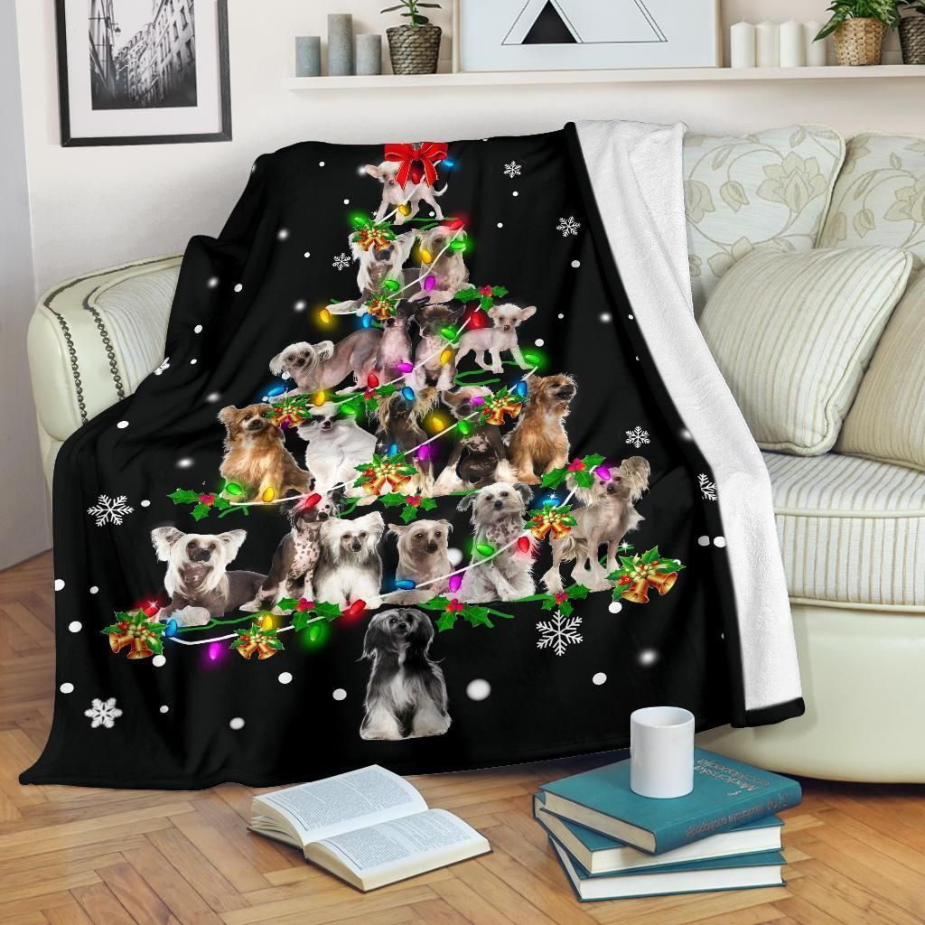 Chinese Crested Dog Sherpa Fleece Blanket