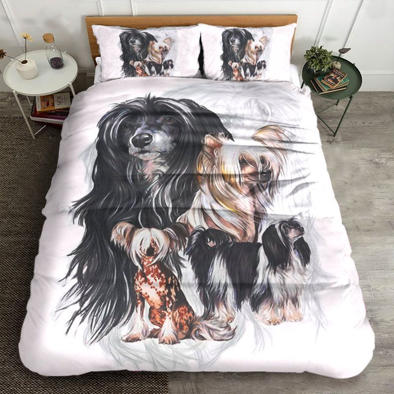 Chinese Crested Dog Bedding Set