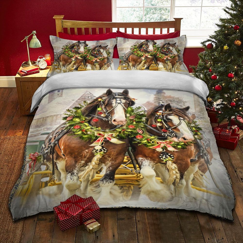 Chirstmas Horse Bedding Set
