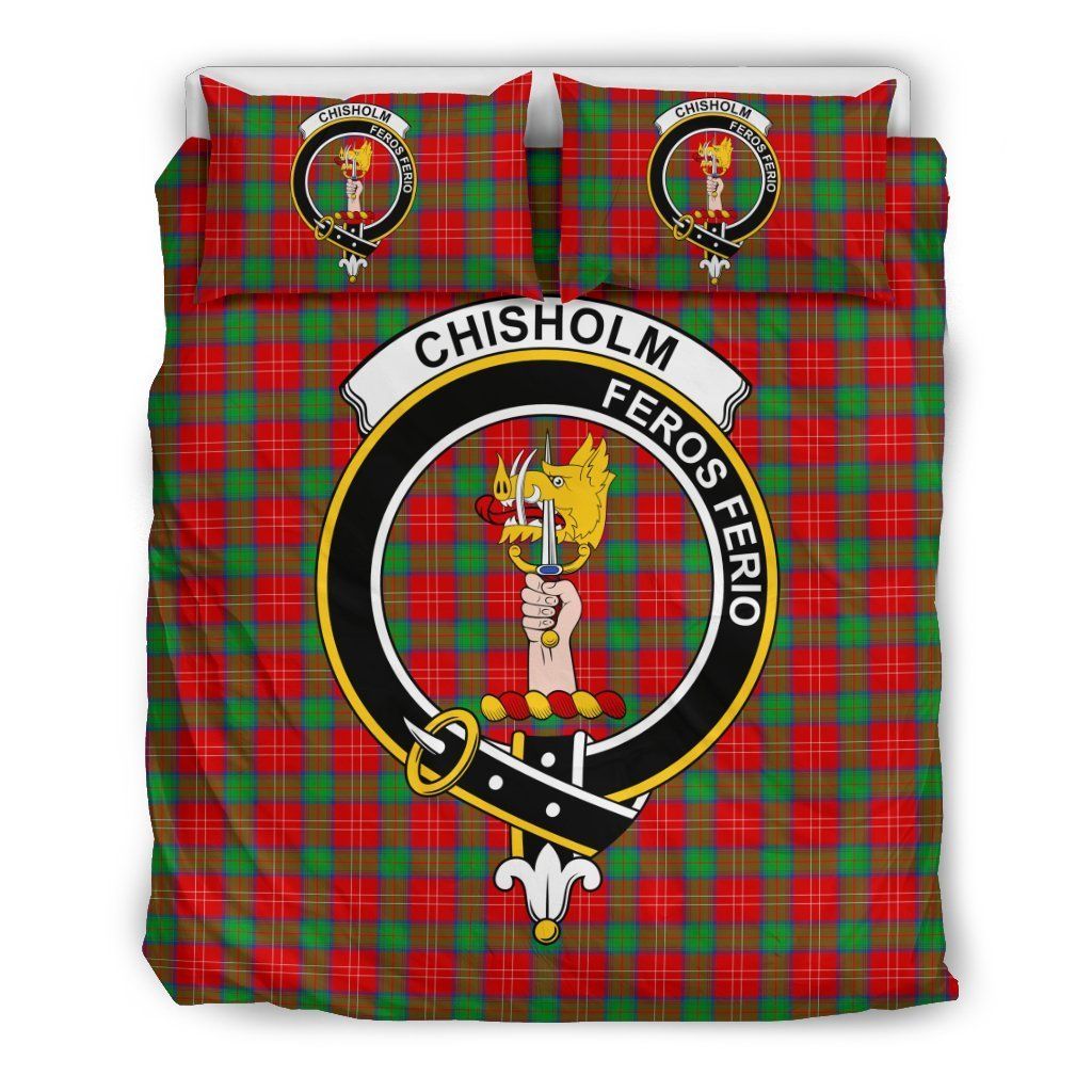Chisholm Clan Badge Tartan Bedding Set