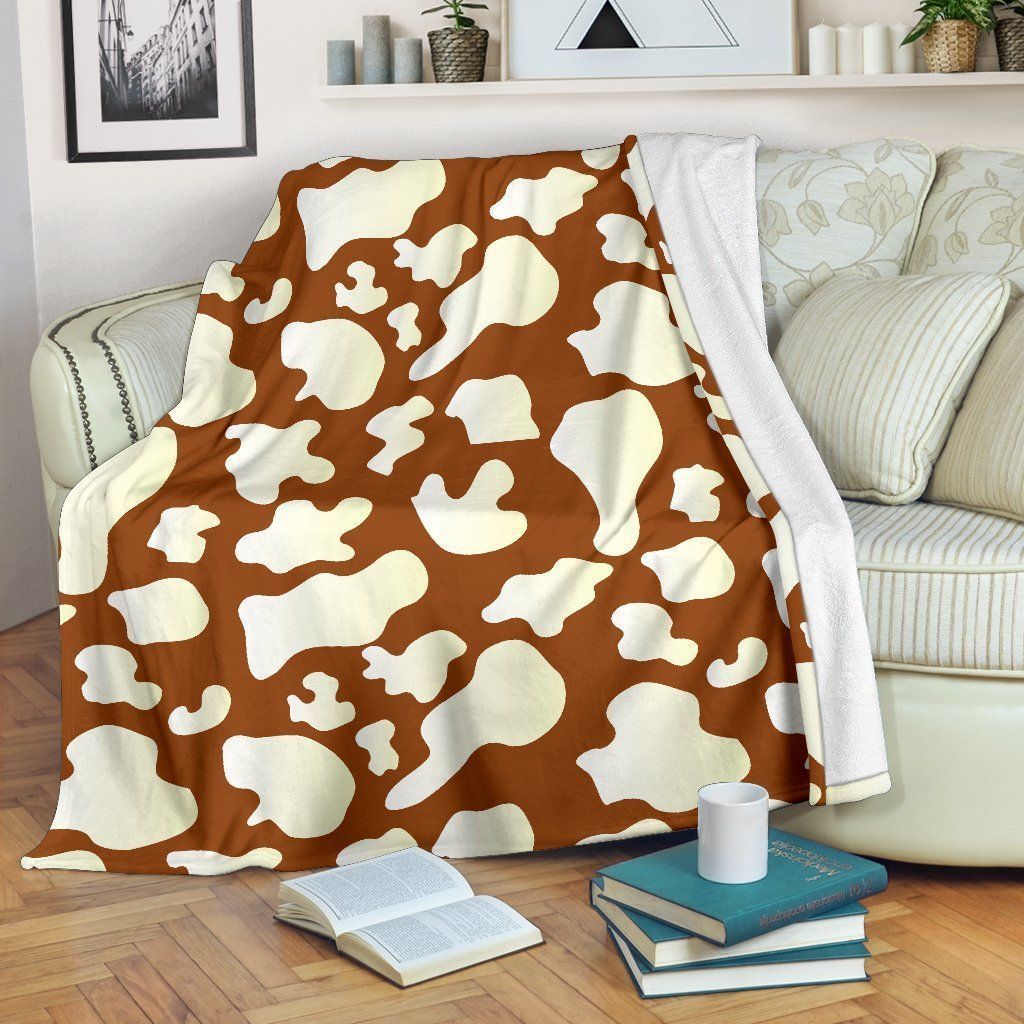 Chocolate And Milk Cow Sherpa Fleece Blanket