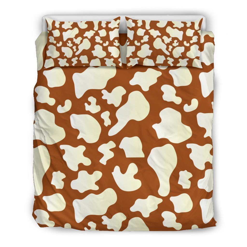 Chocolate And Milk Cow Bedding Set