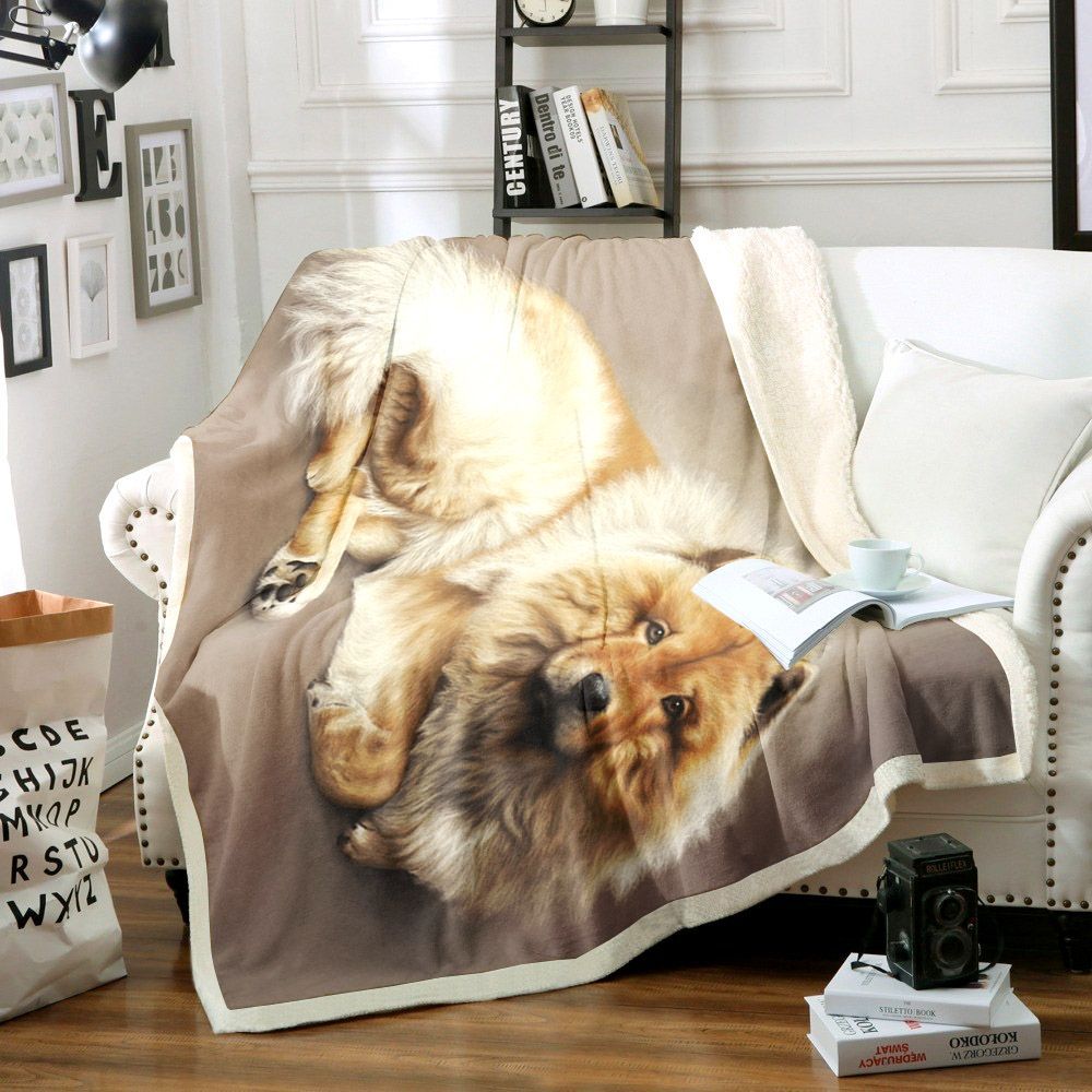Chow Chow Dog Sherpa Fleece Blanket