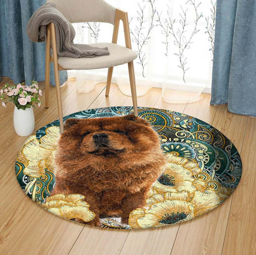 Chow Chow Round Carpet