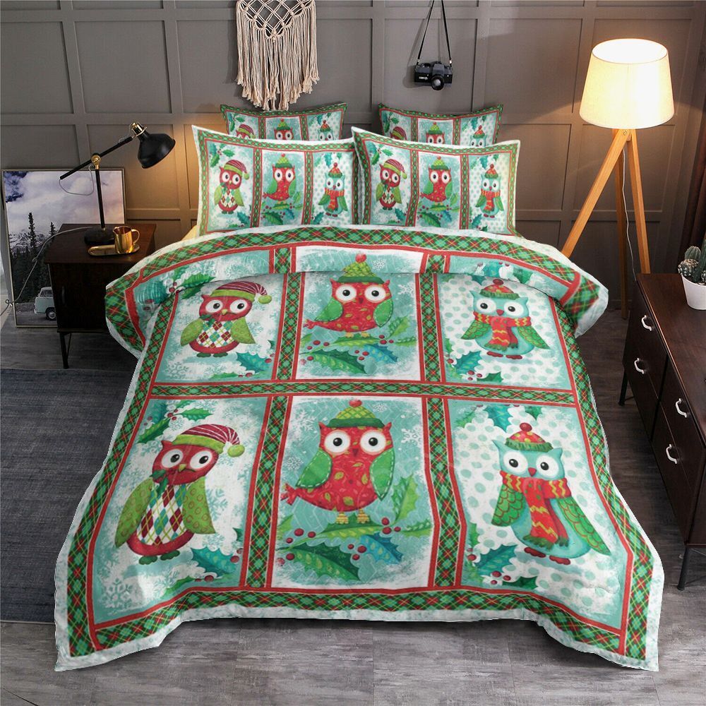 Chrismas Owl Bedding Set