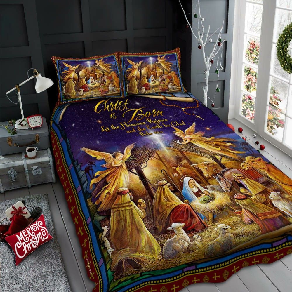 Christ Is Born Christmas Bedding Set