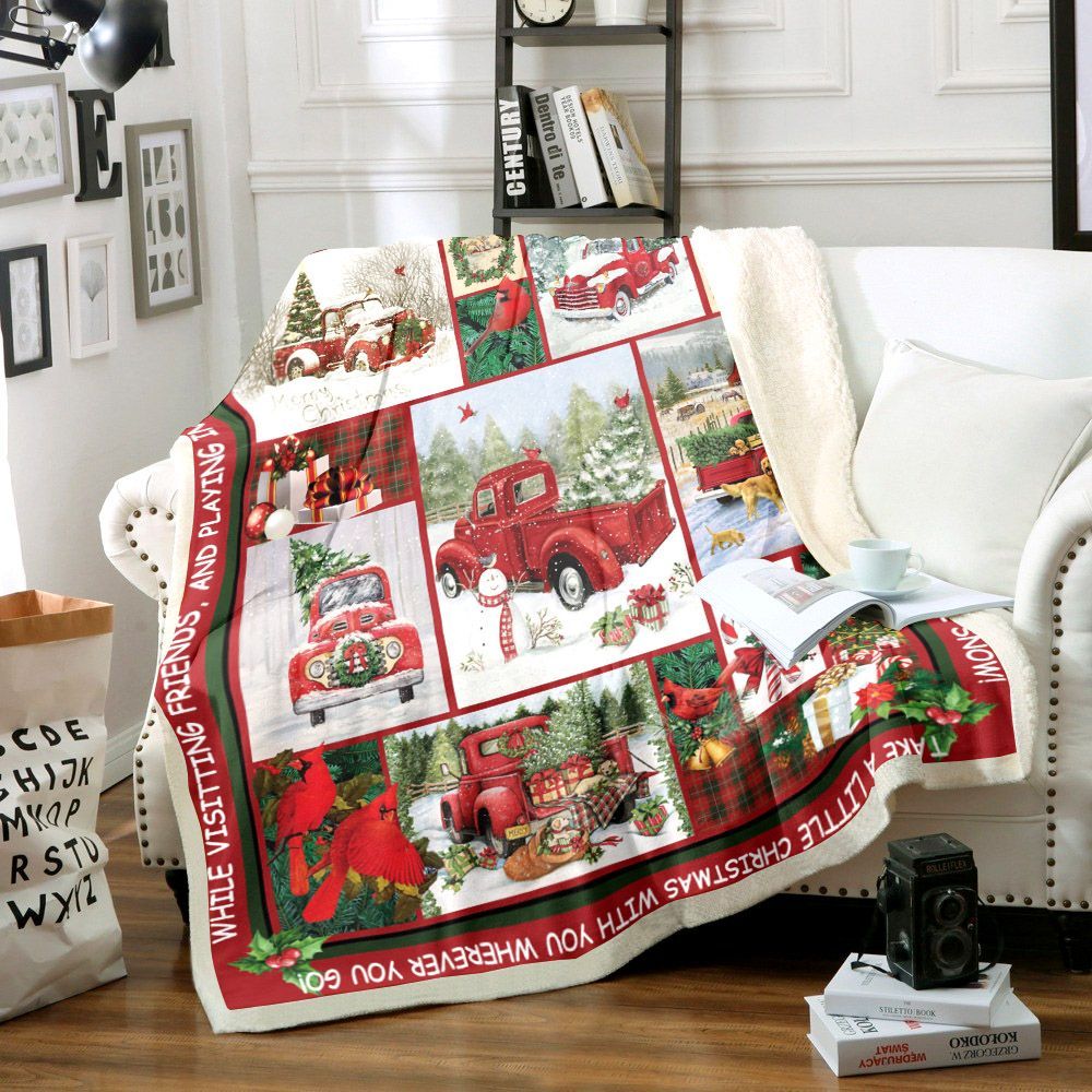 Christmas A Little Christmas Sherpa Fleece Blanket