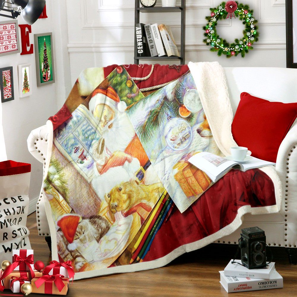 Christmas Sherpa Fleece Blanket