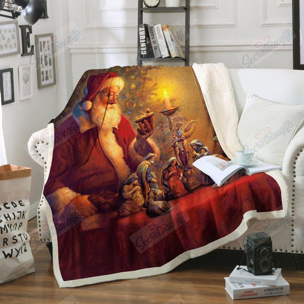 Christmas Angels Fleece Blanket