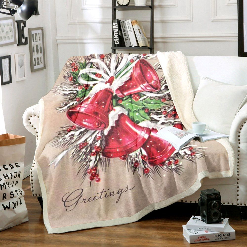 Christmas Bells Sherpa Fleece