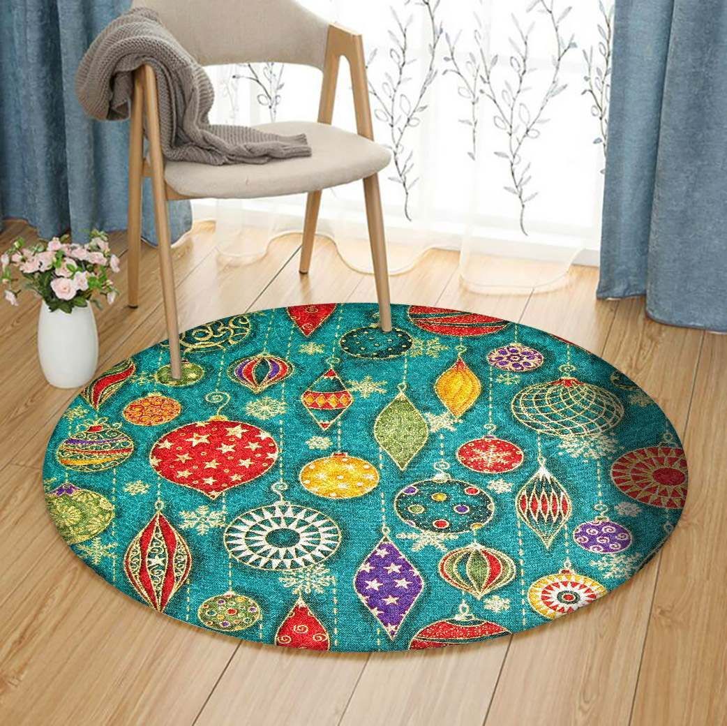 Christmas Bells Round Carpet