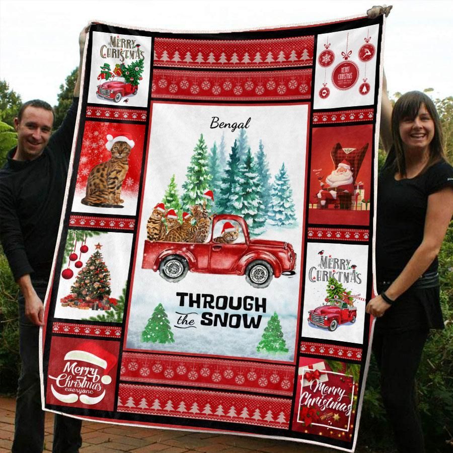 Christmas Bengal Sherpa Fleece Blanket