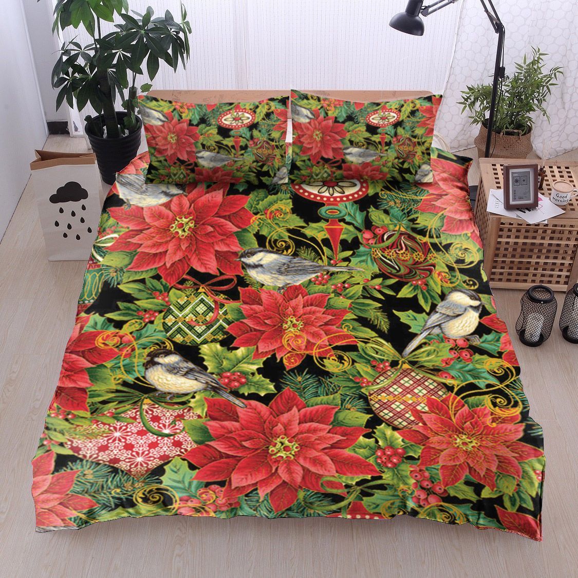 Christmas Bird Bedding Set