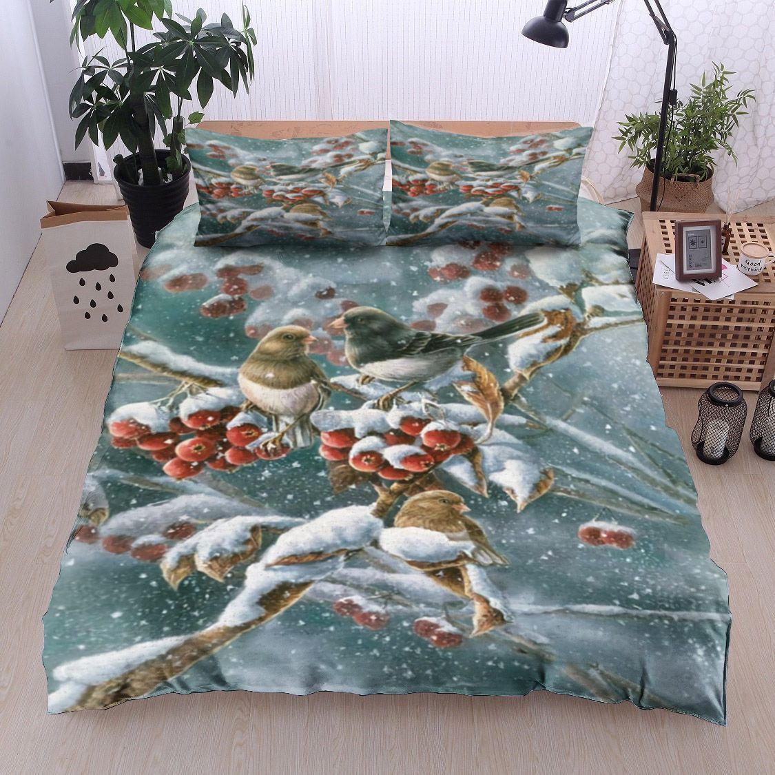Christmas Bird Bedding Set