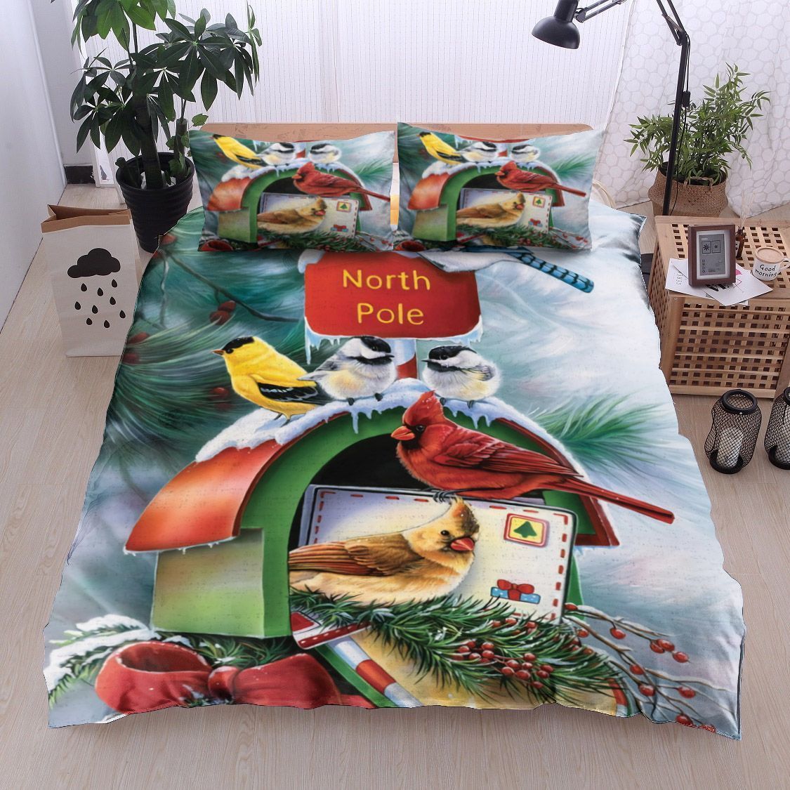 Christmas Bird Bedding Set