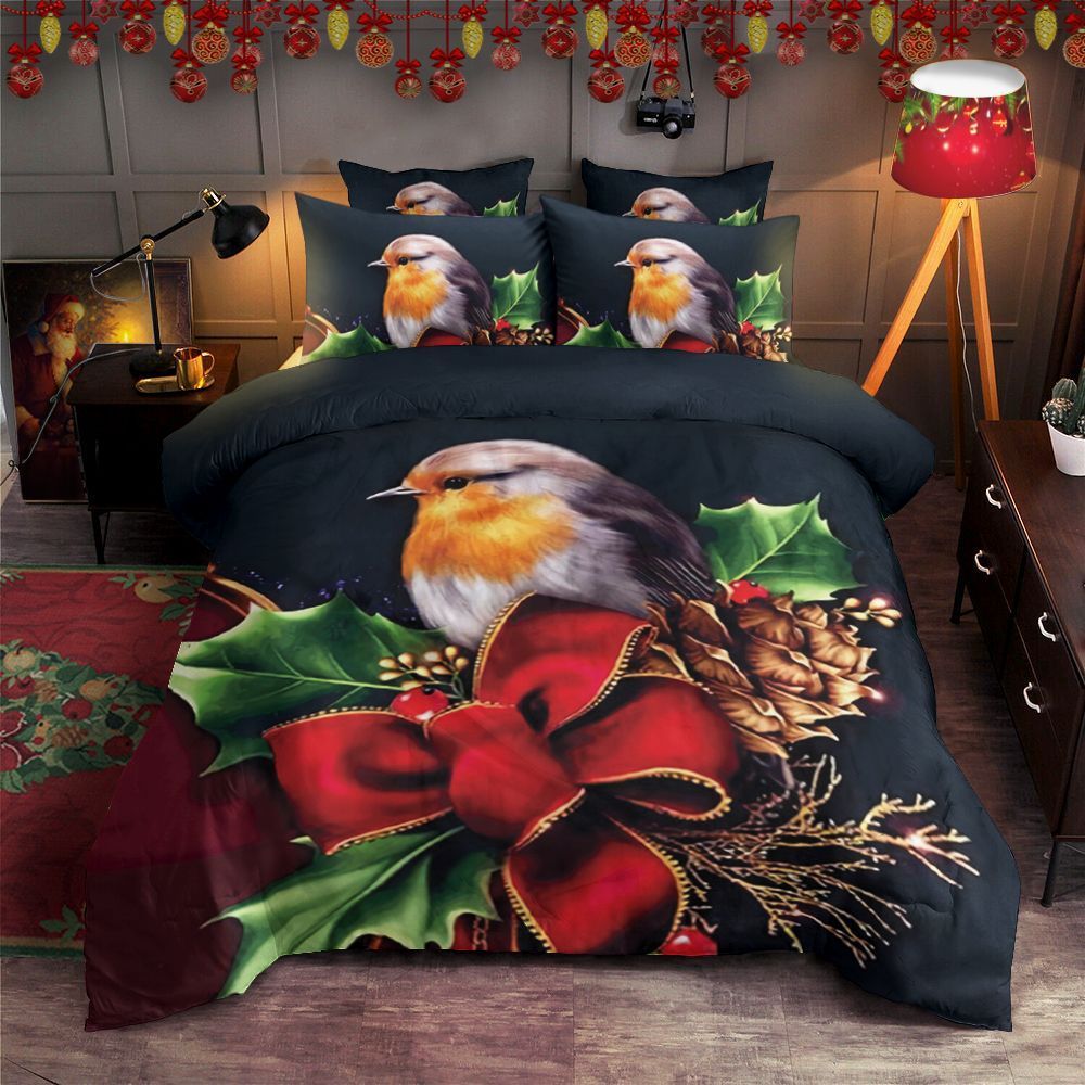 Christmas Bird Bedding Set