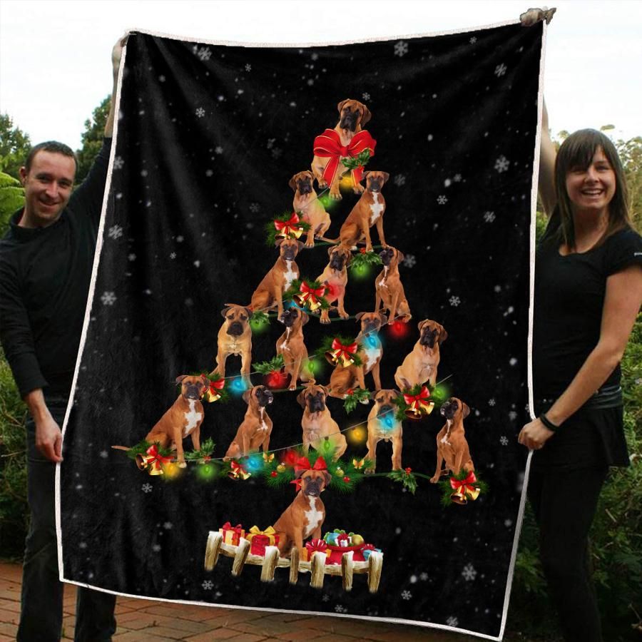 Christmas Boxer Sherpa Fleece Blanket