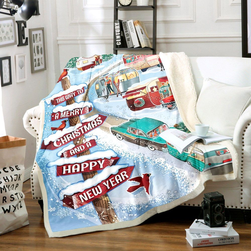 Christmas Camper Sherpa Fleece