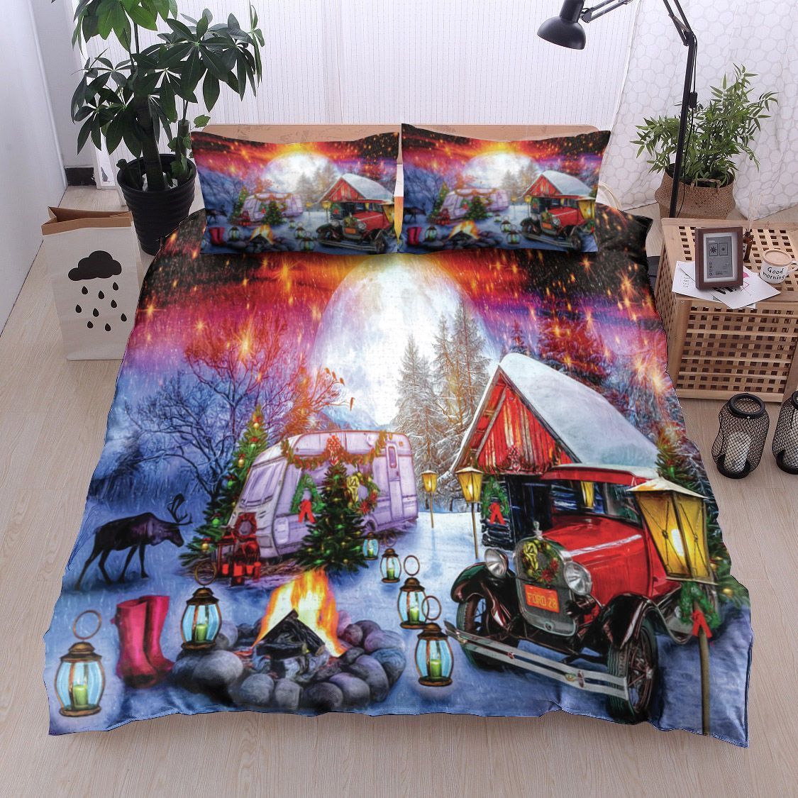 Christmas Camping Bedding Set