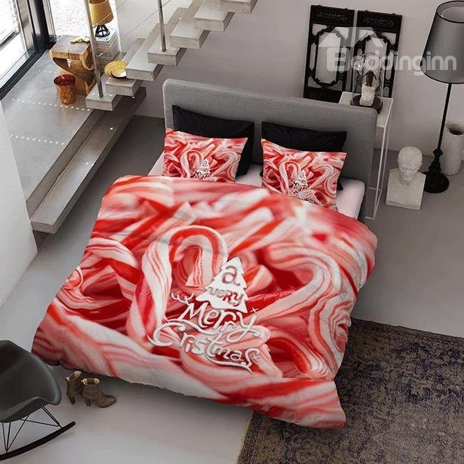 Christmas Candy Cane Bedding Set